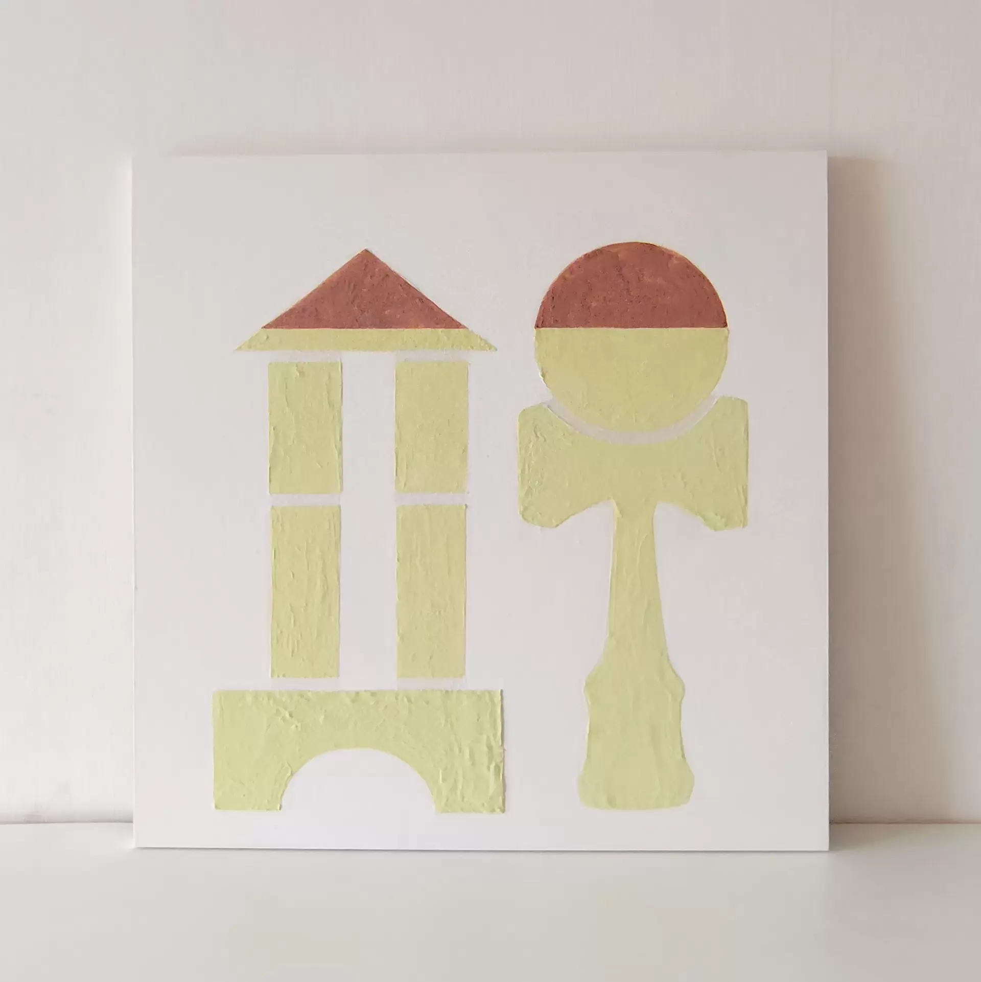 pudding-colored blocks & kendama