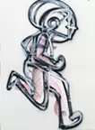 Study for Null Cited from Eadweard Muybridge's "The Human Figure in Motion"#024-3