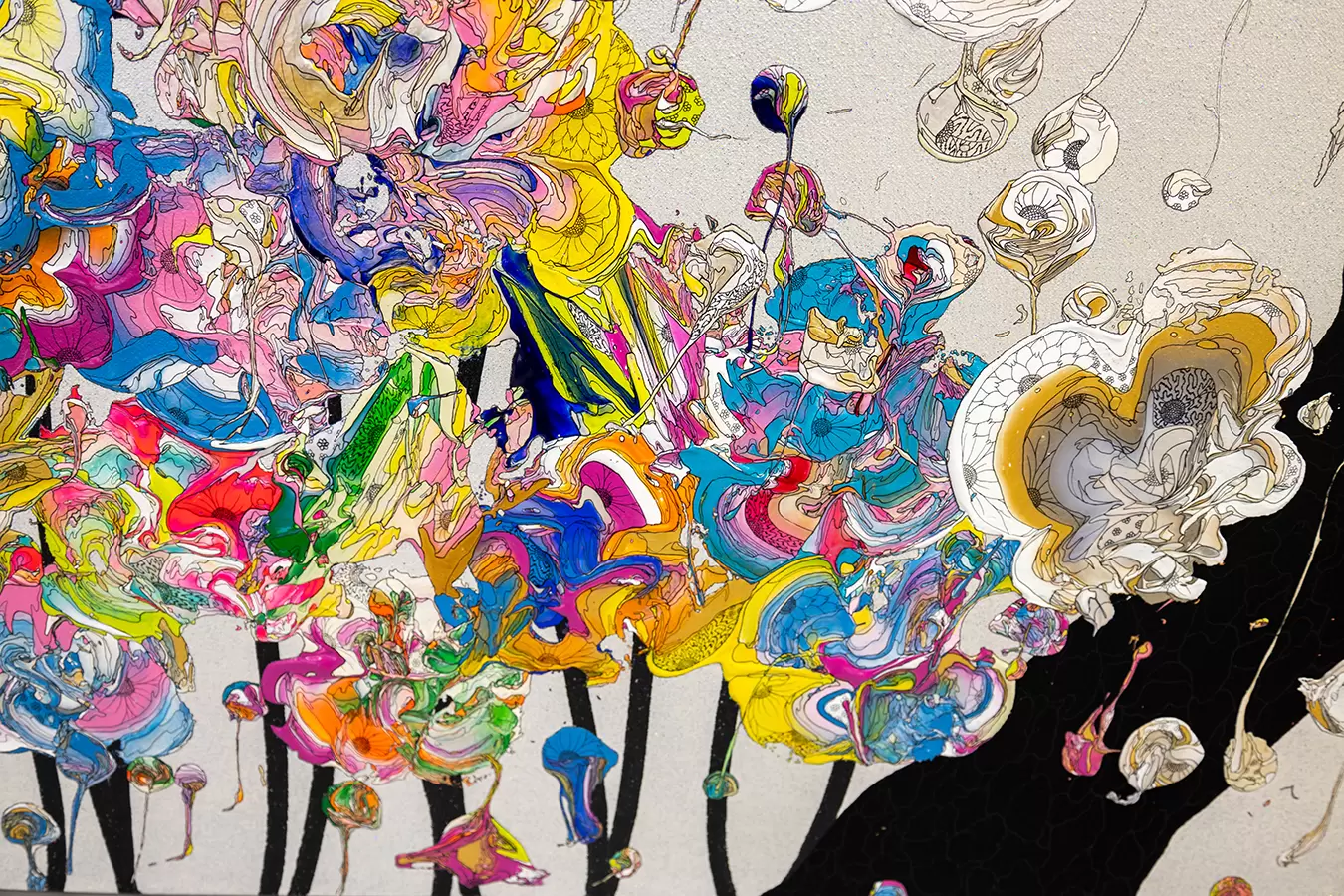 Trimmed Flowers & Neo Bonsai 230212（Pink x Gold） by 奥田雄太