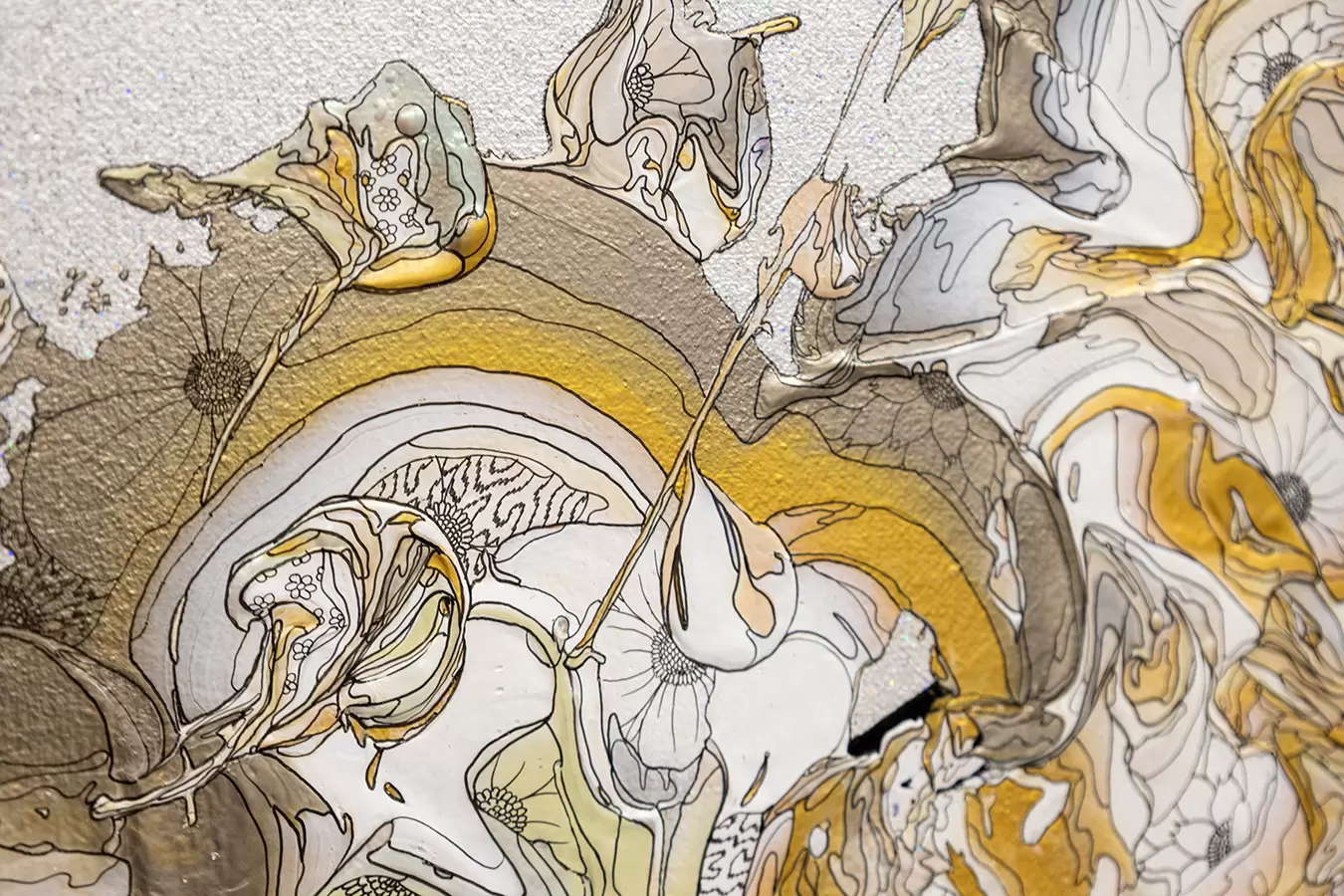 Trimmed Flowers & Neo Bonsai 230212（Pink x Gold） by 奥田雄太