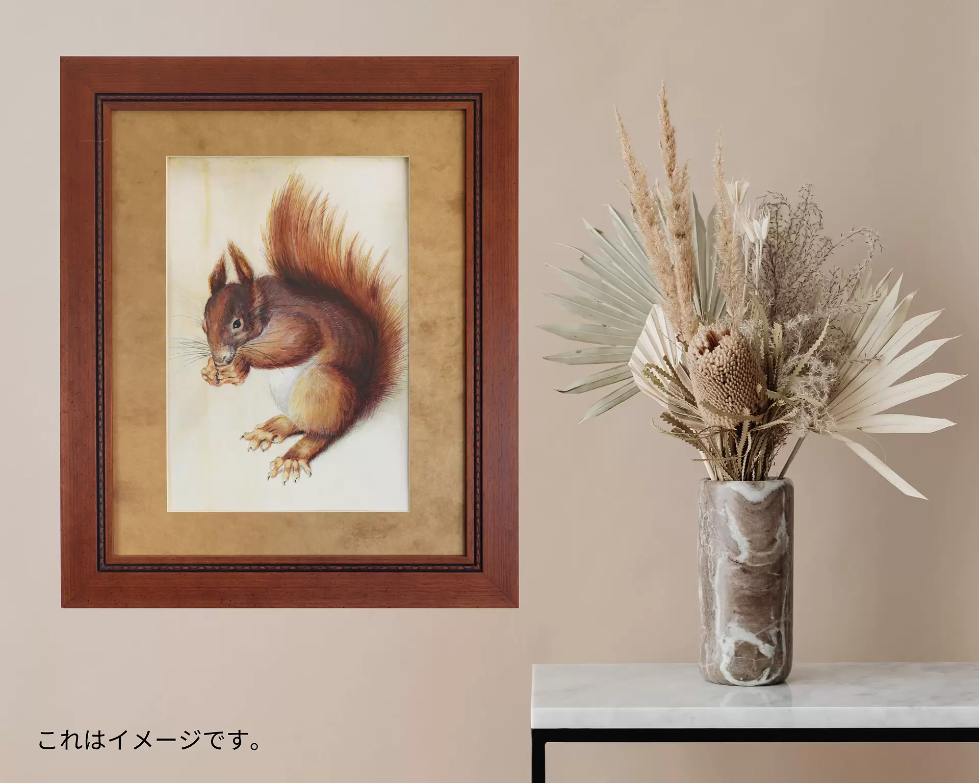 【原画】『ガンフリック』（絵画　パステル画　リス　動物画） 原画】『ガンフリック』（絵画 パステル画 リス 動物画）