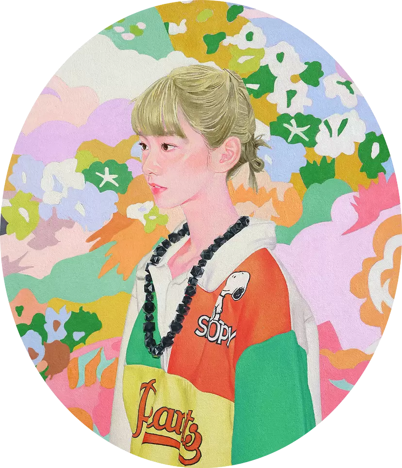a portrait (black necklace) by 増田恵助