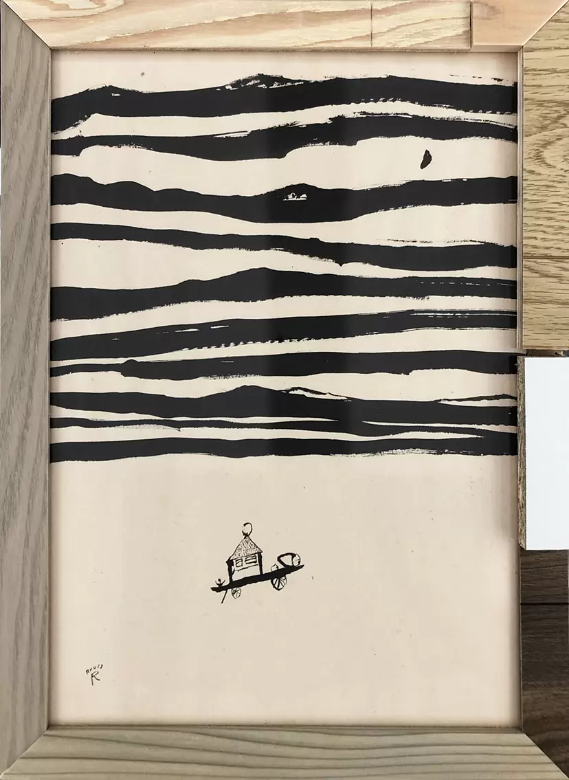 new born - drawings #34 - 旅する夜の耳 by 荒井 良二