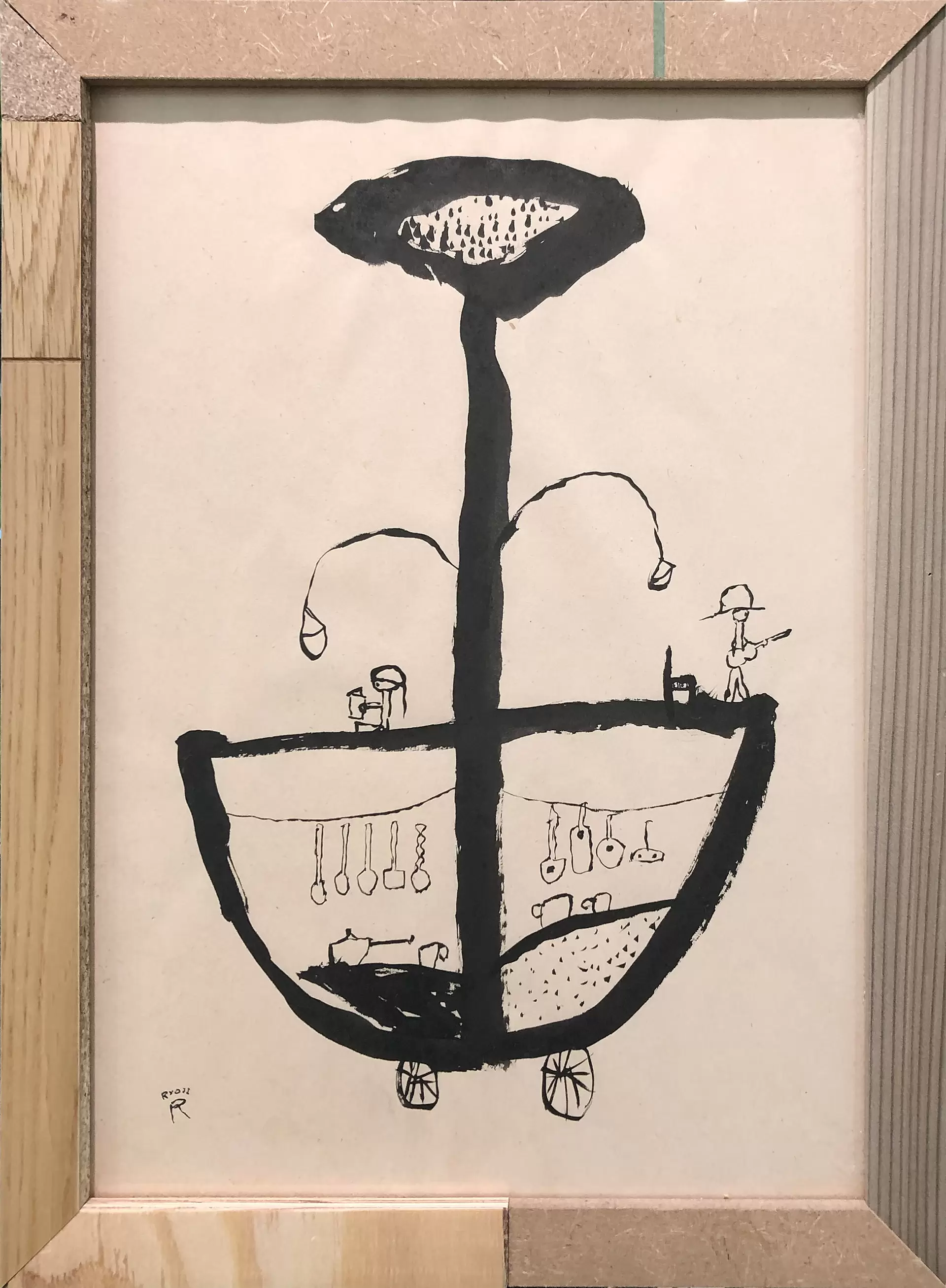 new born - drawings #37 - ぼくの家 わたしの家