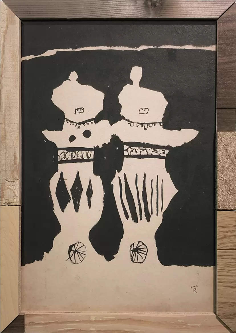 new born - drawings #24 - 宙（そら）のオードリー by 荒井 良二