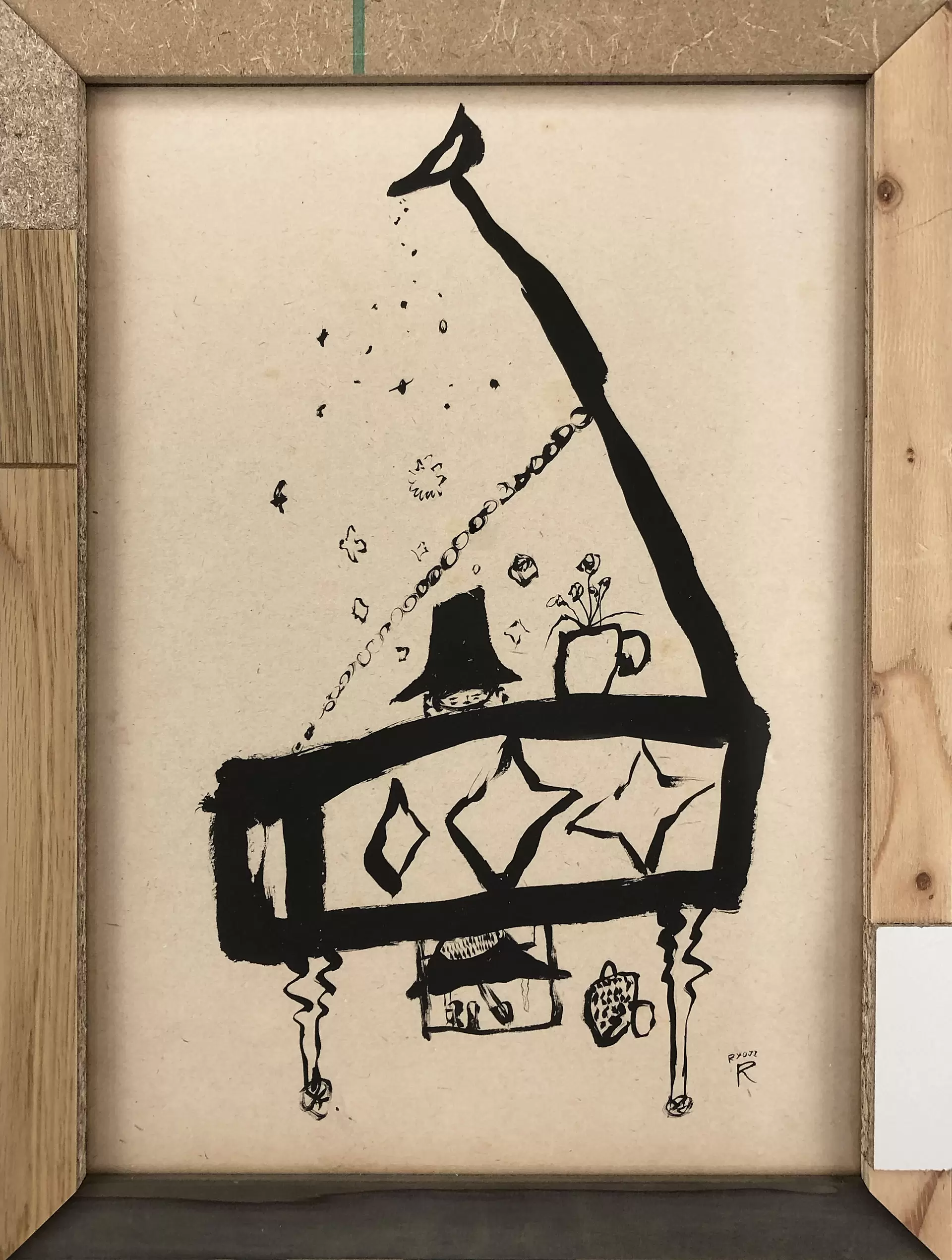 new born - drawings #49 - 夜のピアノと時間 by 荒井 良二 | 現代 