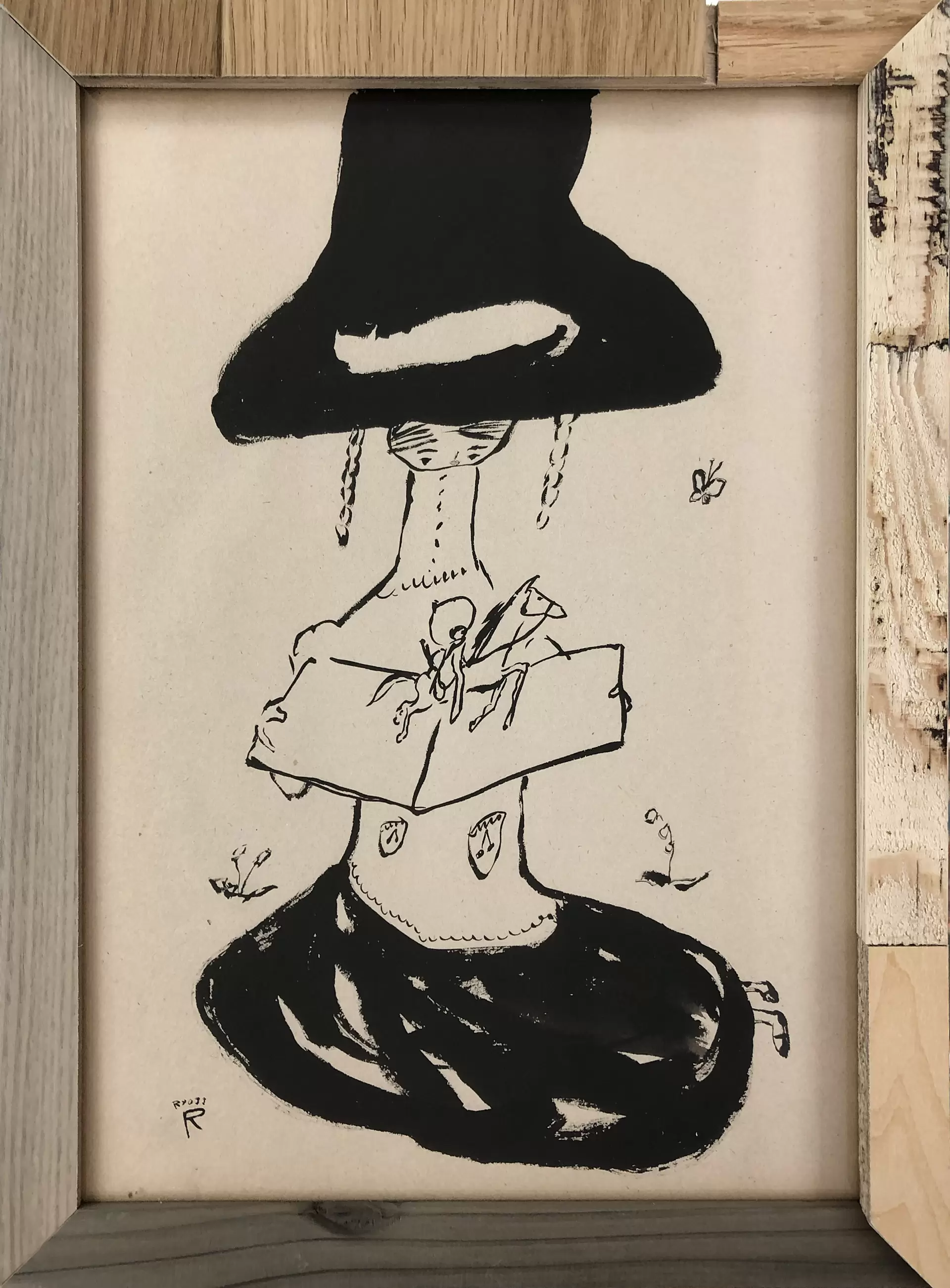 new born - drawings #50 - 草を読む