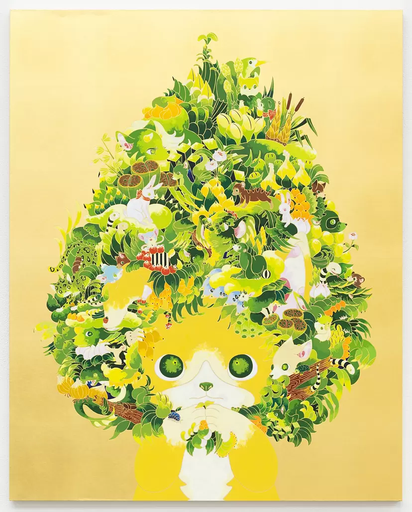 A tree (gold) by 住吉 明子 | Akiko Sumiyoshi | 現代アートの販売・通販 | ArtSticker