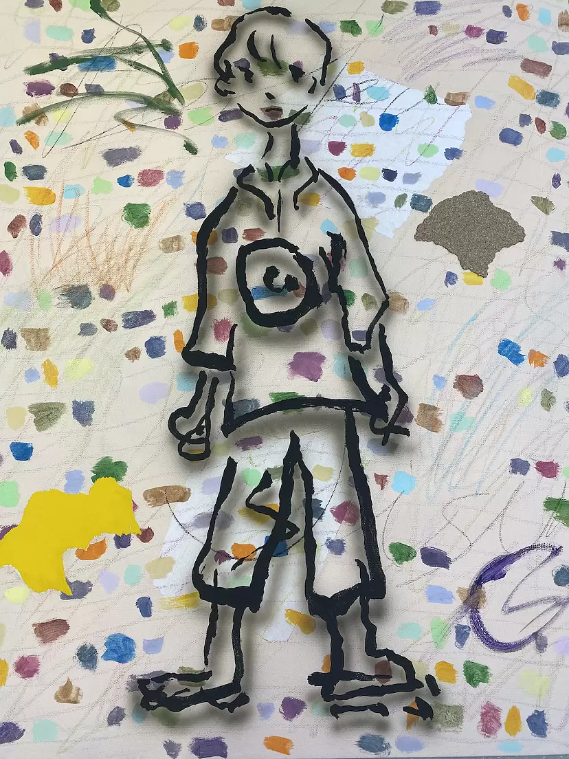 フランケンシュタイン 絵画 アクリル絵画 （作品『フランケン