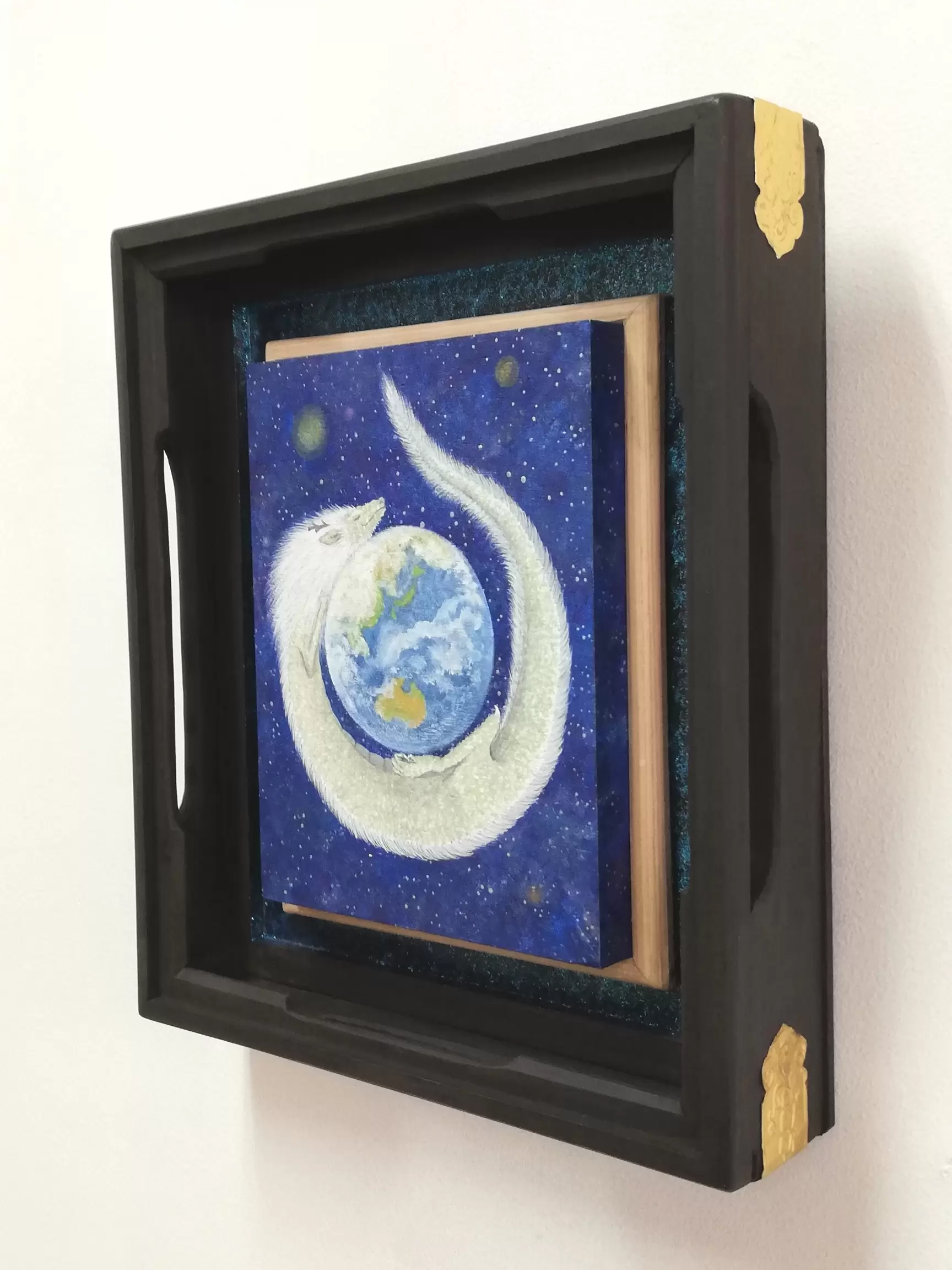 額装済アクリル画 原画「瑠璃色の星」 by 高尾美智 | 現代アート