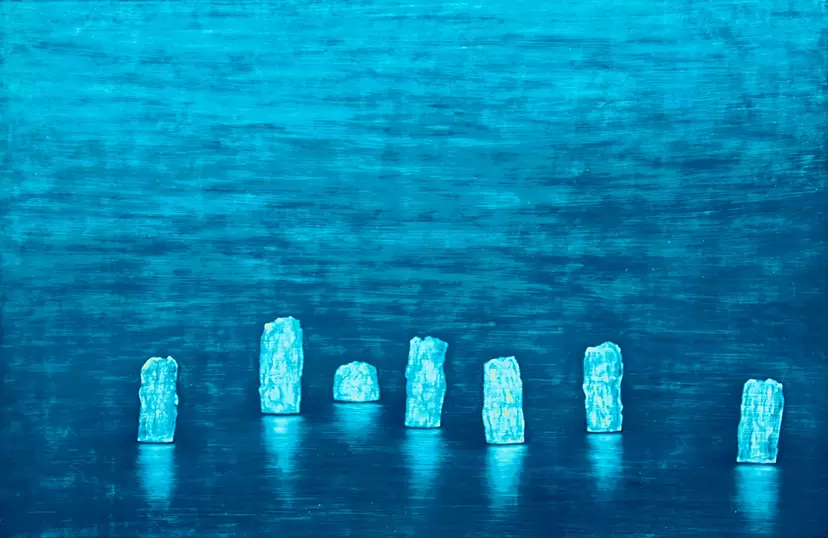 Waterscape（水に杭 28)　  by Hideaki Fujimoto