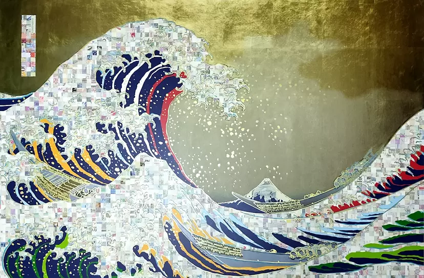 進川桜子　眠れるリボン　2015　丸形　アートパネル アートパネル 『世界の名画07 ぶらんこ』 Art Promote 画材