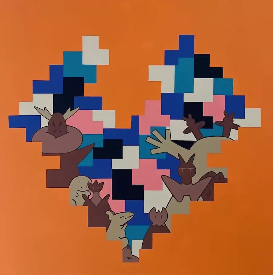 heart/orange (brown & fawn ver)