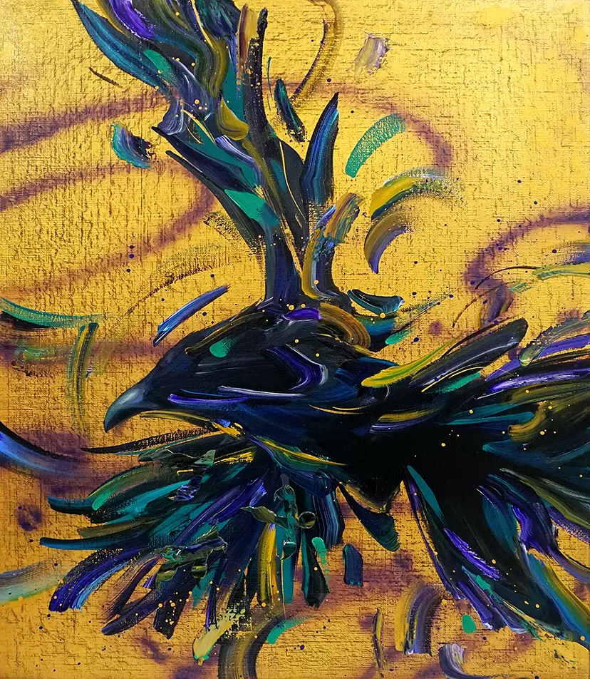 三足烏 No.2 / Great Raven No.2 by 上野裕二郎