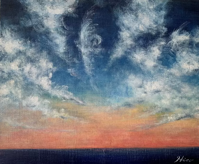 油絵 絵画 原画『月に舞い降りた天使』 櫻井孝美「月光富士」油絵・SM 絵画買取・販売の小竹美術