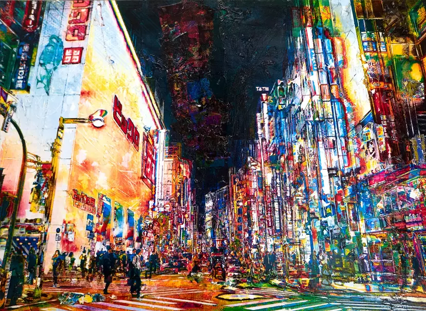 新宿 -変遷- by 栗原莞爾 | 現代アートの販売・通販 | ArtSticker