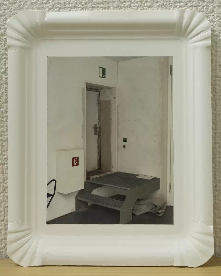 on paper(plates), exit