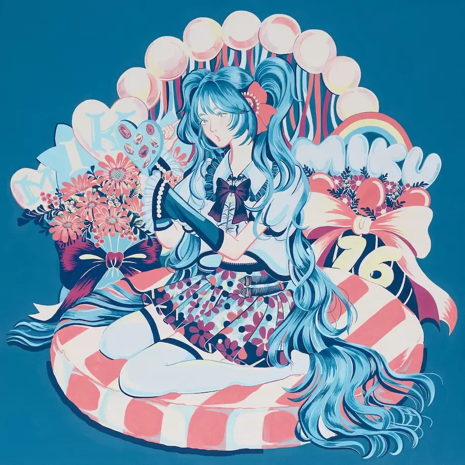 絵画+タペストリー JUN INAGAWA BLUE-HAIRED GIRL SILKSCREEN JUN INAGAWA BLUE-HAIRED GIRL SILKSCREEN 絵画/タペストリー