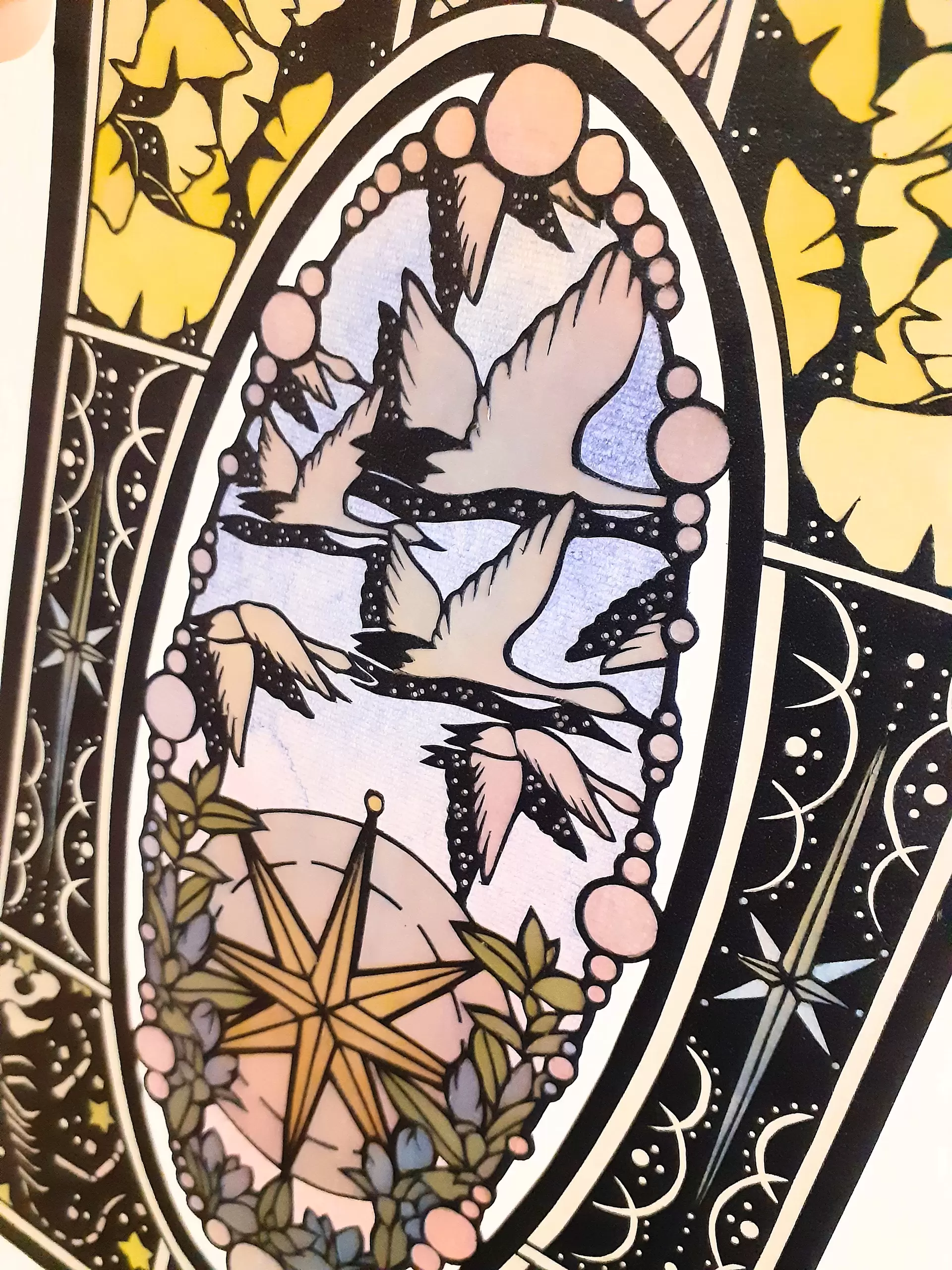 白鳥の現代アート作品 大きめ 白鳥の窓辺 by くろあ | 現代アートの販売・通販 | ArtSticker