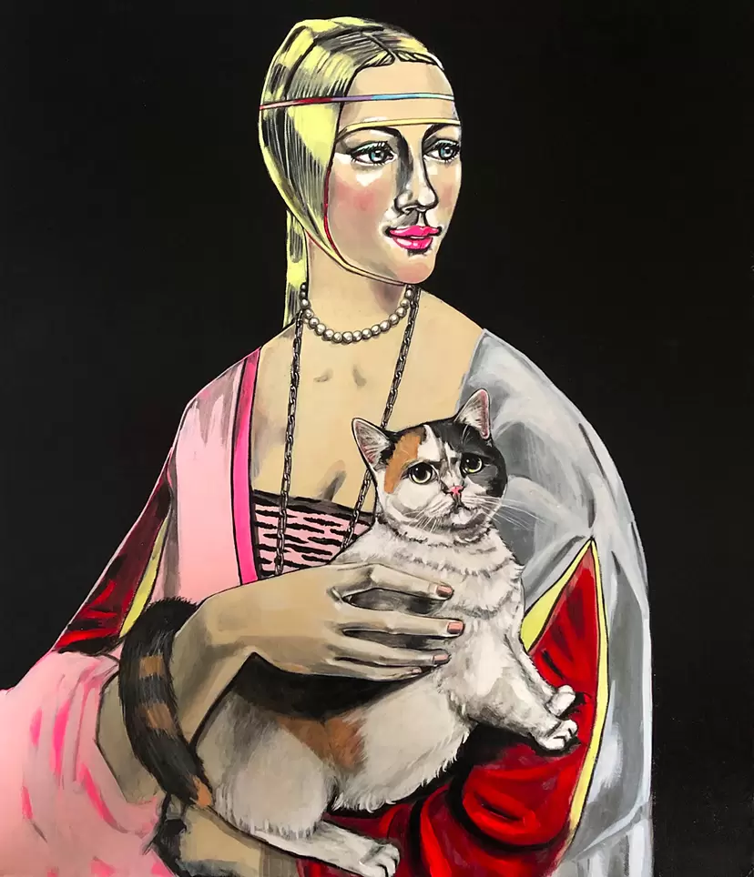 With a white cat  by MIWAEL (ミワエル)