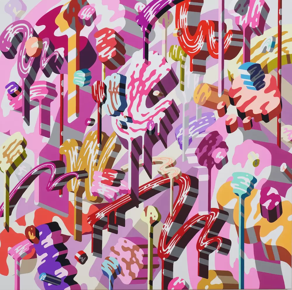 Foomiy 絵画 原画 「Chop chip」アート F50号】風神雷神 | Chika Shinoda ｜インテリア絵画 アートの