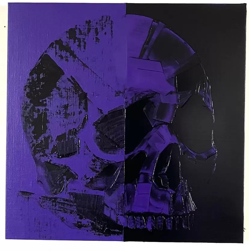 liminal painting -skull- by 菅 雄嗣