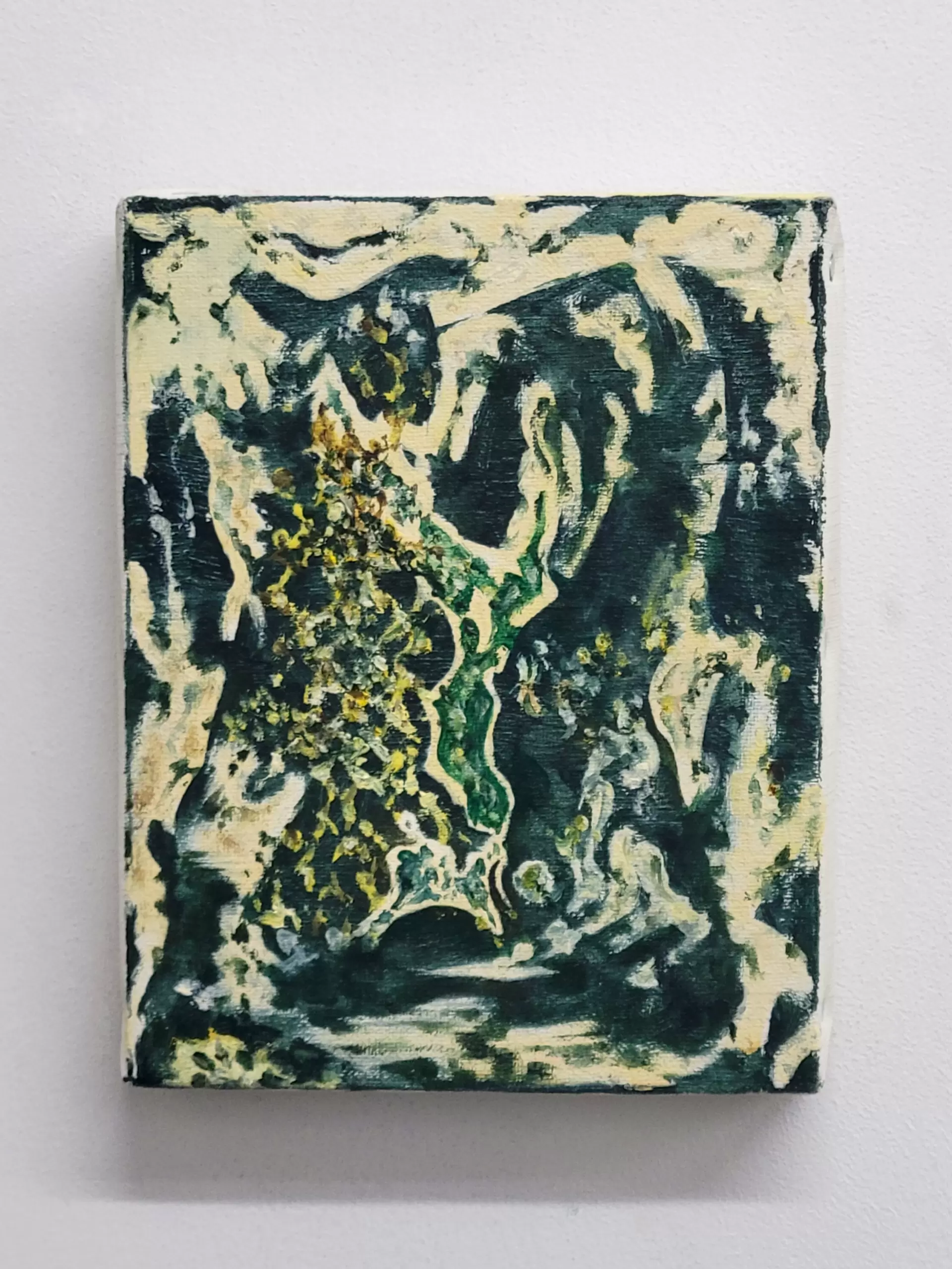 油絵　大きなあたまの植物　ユニークモダンアート 現代アート　大きめキャンバス 油絵 大きなあたまの植物 ユニークモダンアート 現代アート