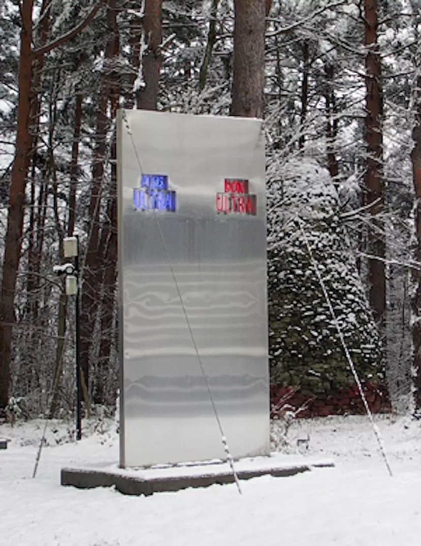 The Wall in woods by 若江 漢字