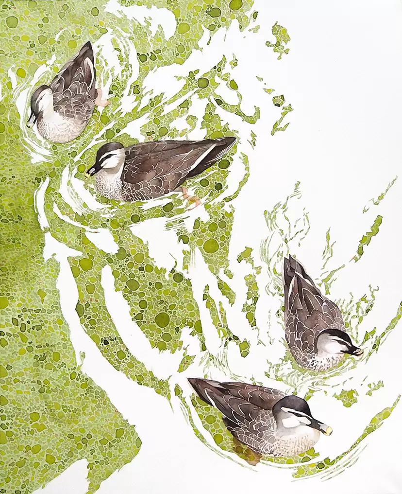 Flowing slowly by Shiyori Ishii