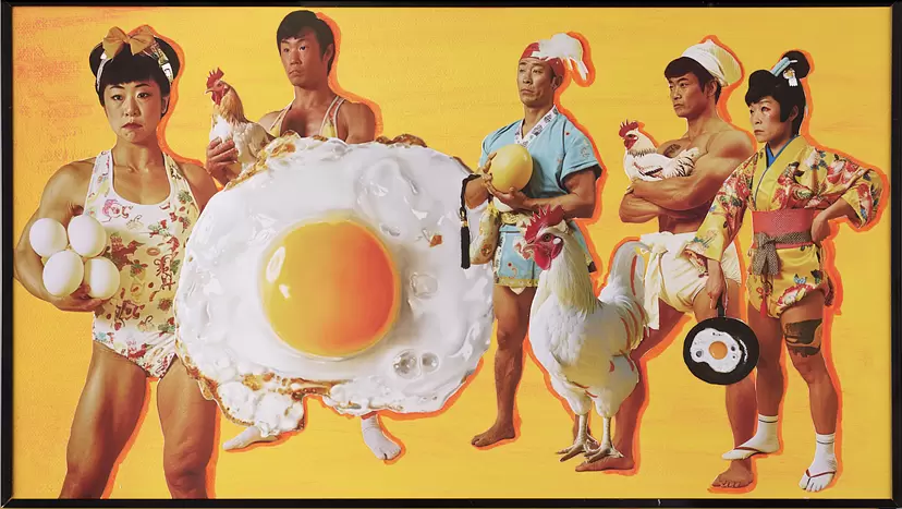 A rooster's obsession with eggs/一只公鸡对鸡蛋的执念 by 查克林