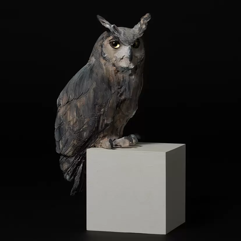 Water source - eagle owl by Yu Seto