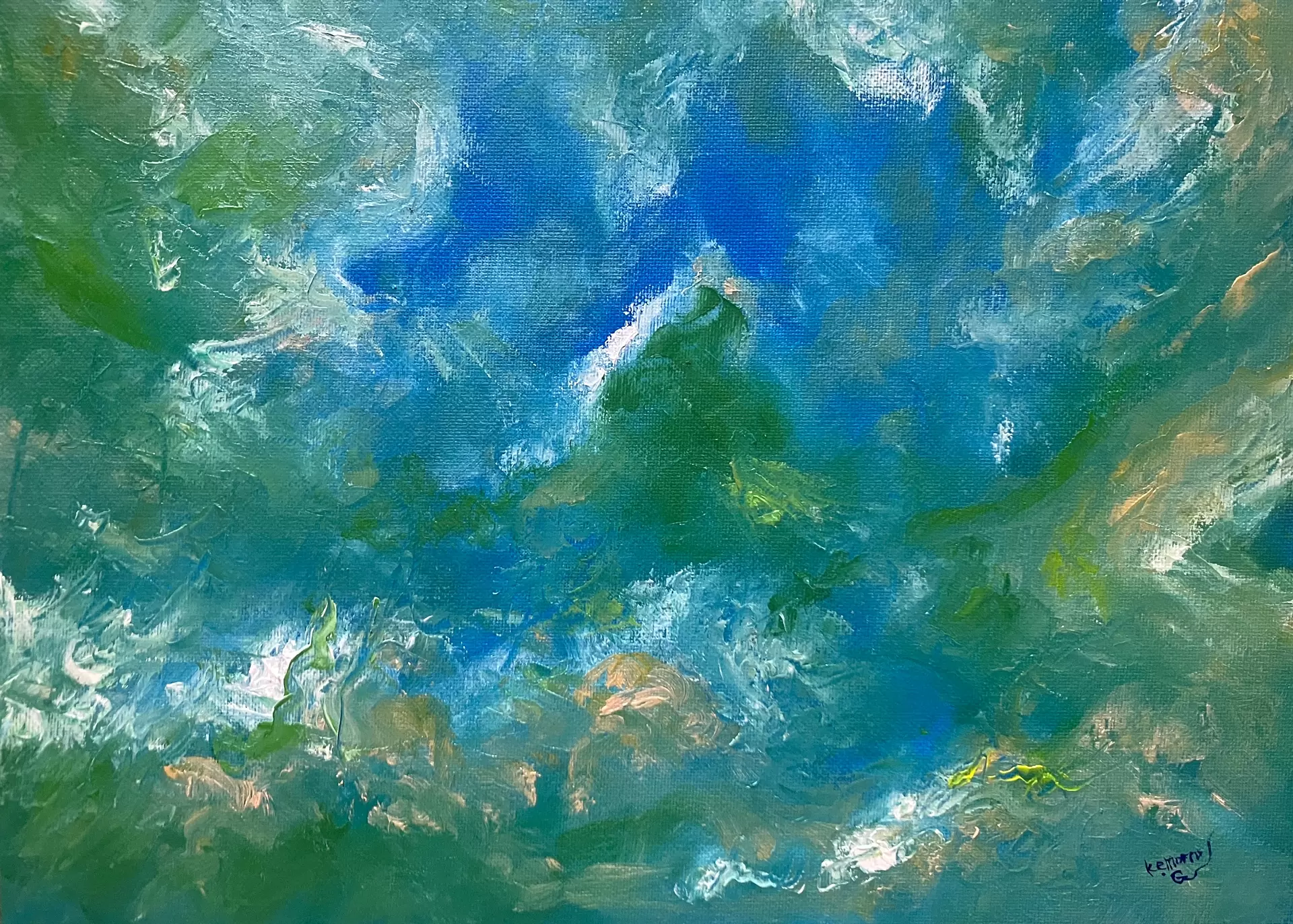 翡翠色の空