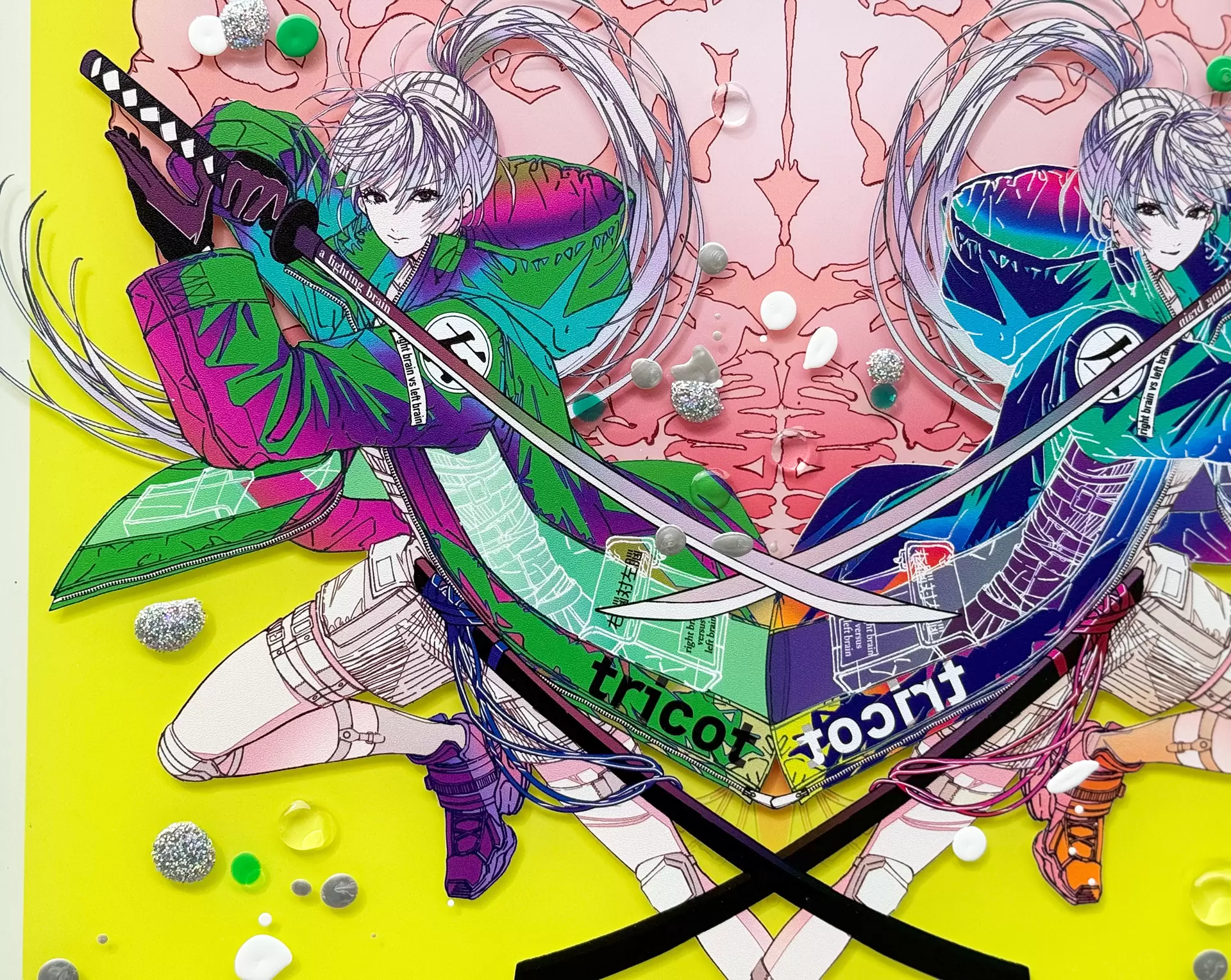 tricotコラボ作品]右脳vs左脳 by 廣瀬祥子 | 現代アートの販売・通販