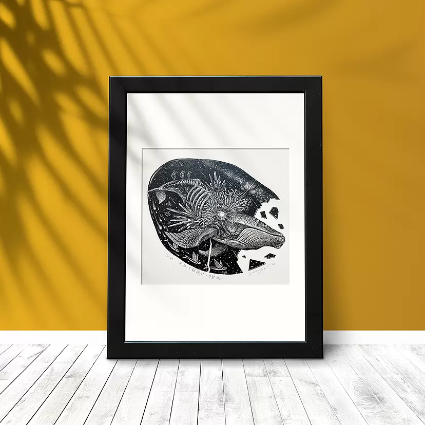 黒鯨と朝焼け・目覚め by 長嶋一孝 | 現代アートの販売・通販 | ArtSticker
