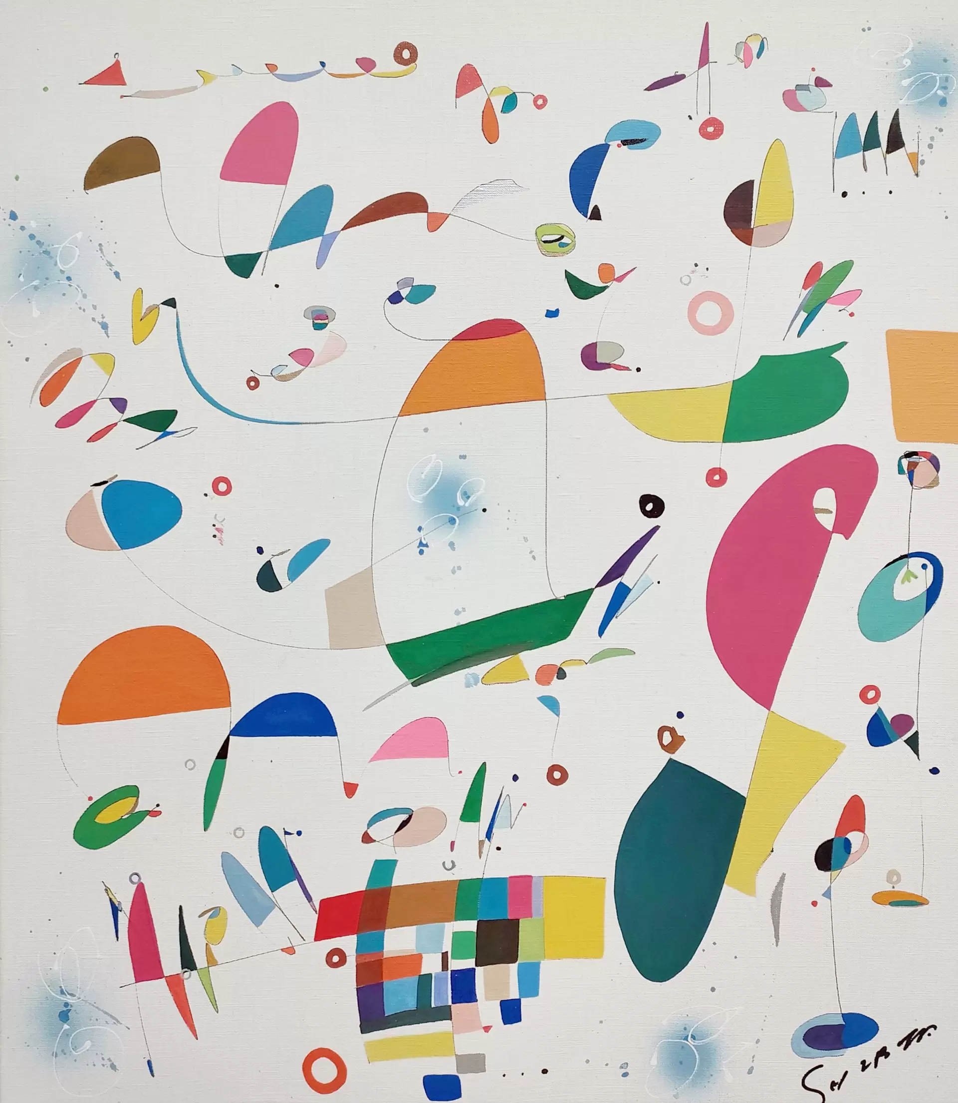 市松油彩 絵画 光さすこもれびの小道 カンヴァスに油彩 F6(31×41㎝) 軽井沢の森