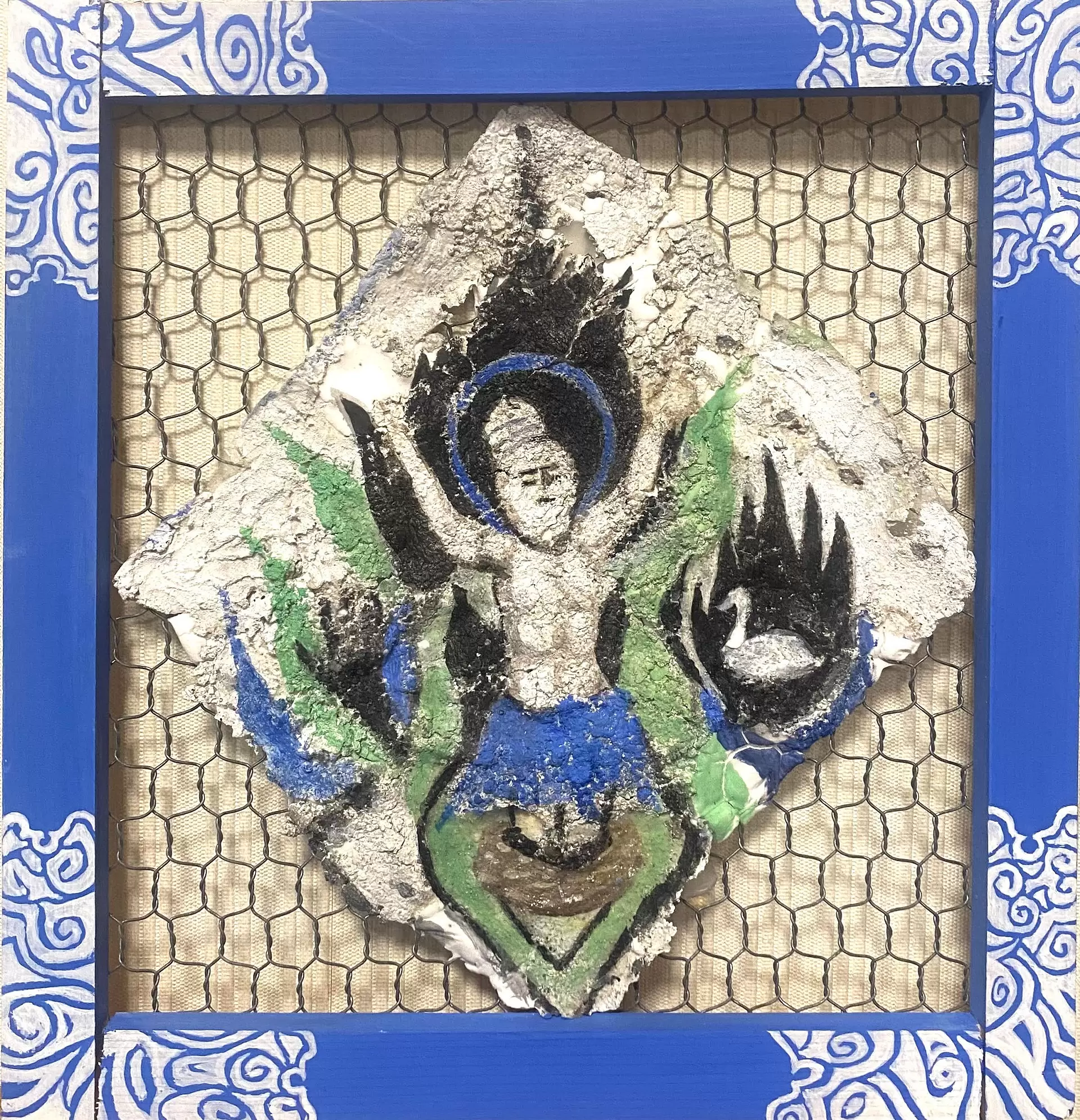 Fragment of mural (white 2)