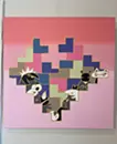 Heart/gradation pink (black & grey ver)