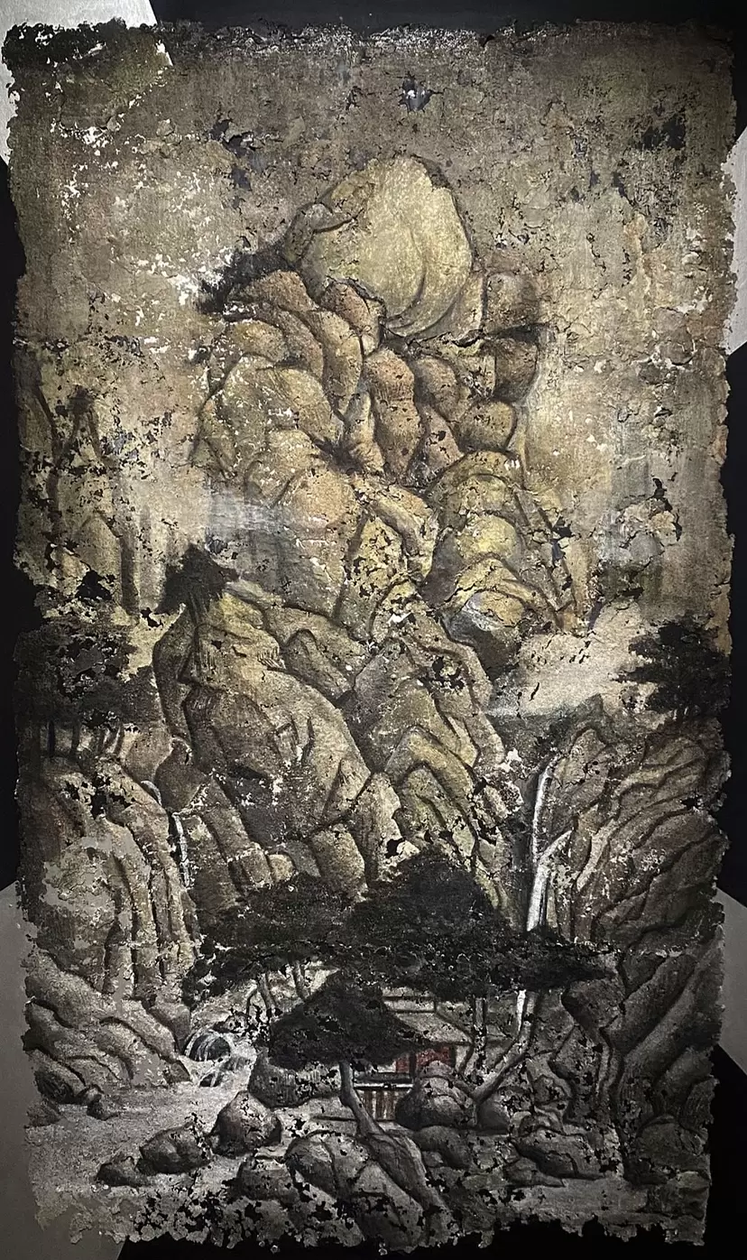 ガラス絵磯ノ海源蔵相撲取り額 [B24634] 蒔絵_大相撲（3Dポストカード） - トリックアート公式ネットショップ