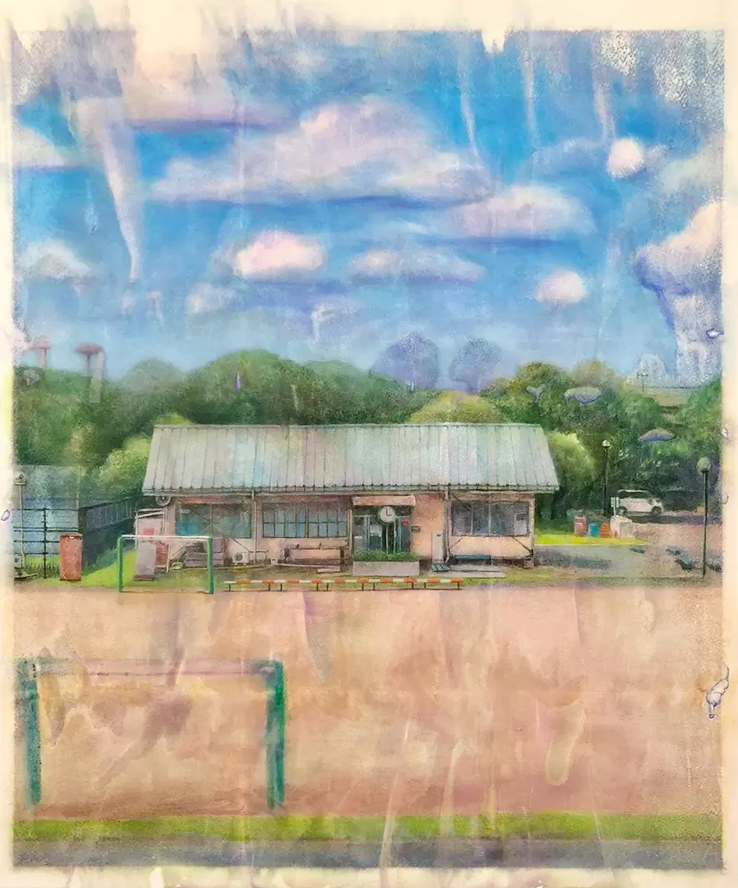 校舎と宙（そら） by Masayuki Kawabata