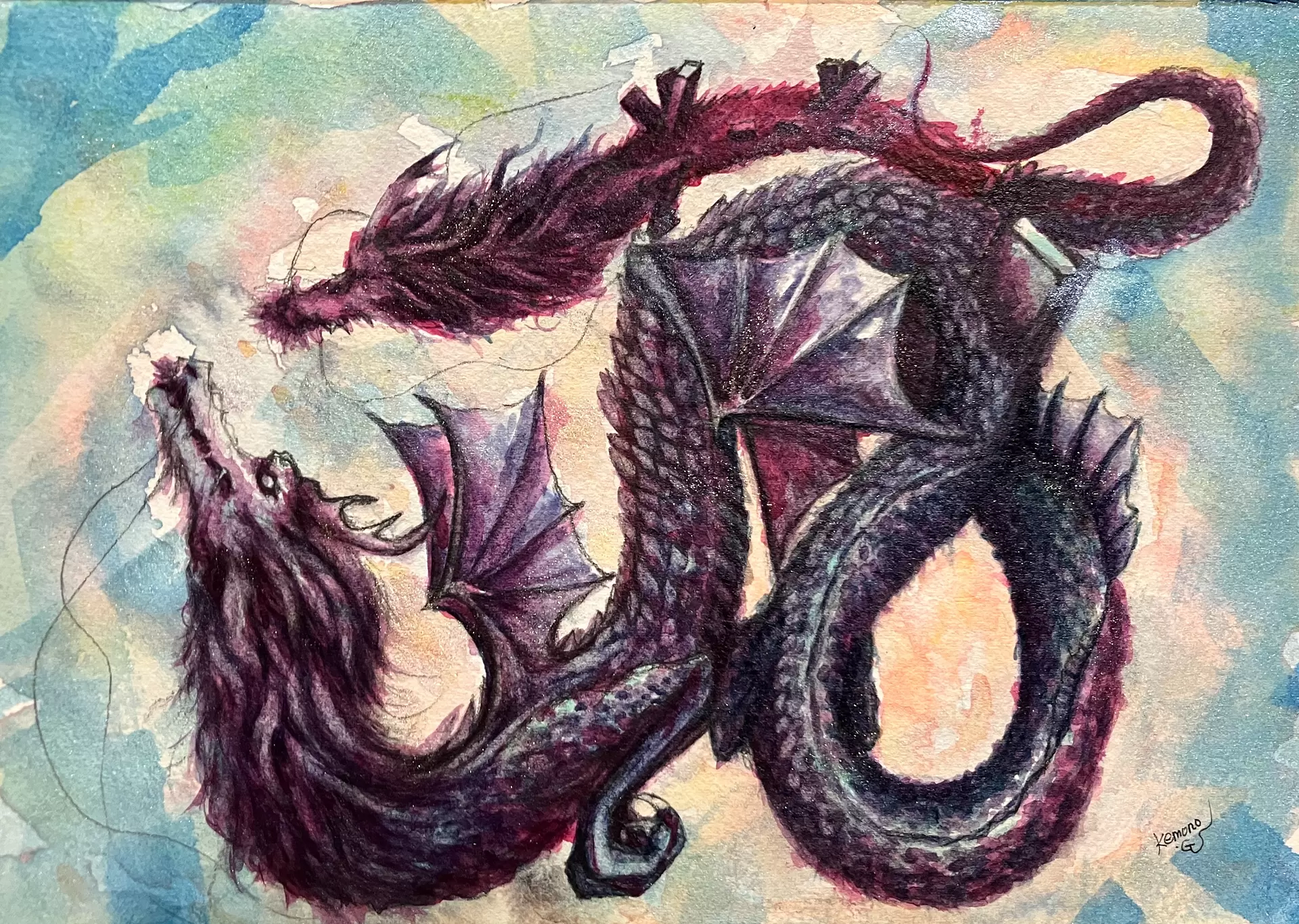 戯れ泳ぐ龍 by kemono gallery | 現代アートの販売・通販 | ArtSticker