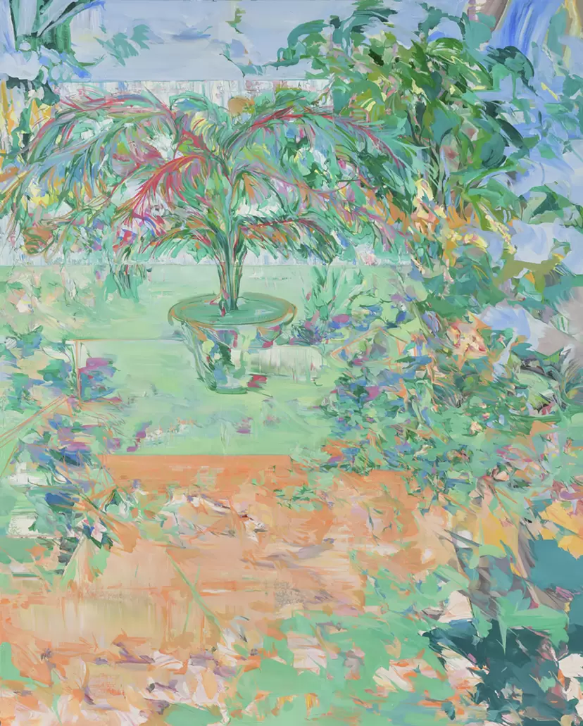 噴水跡に植木鉢と人工芝 by 福田紗也佳