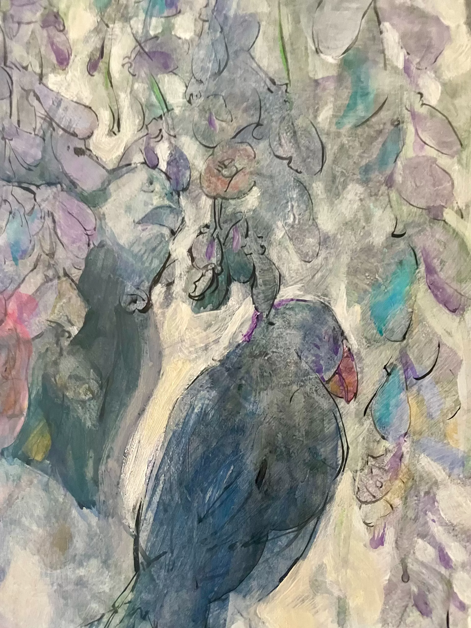 油絵 絵画 【藤の花ロード】 722fcfccb950a6013a7dc9307ea331