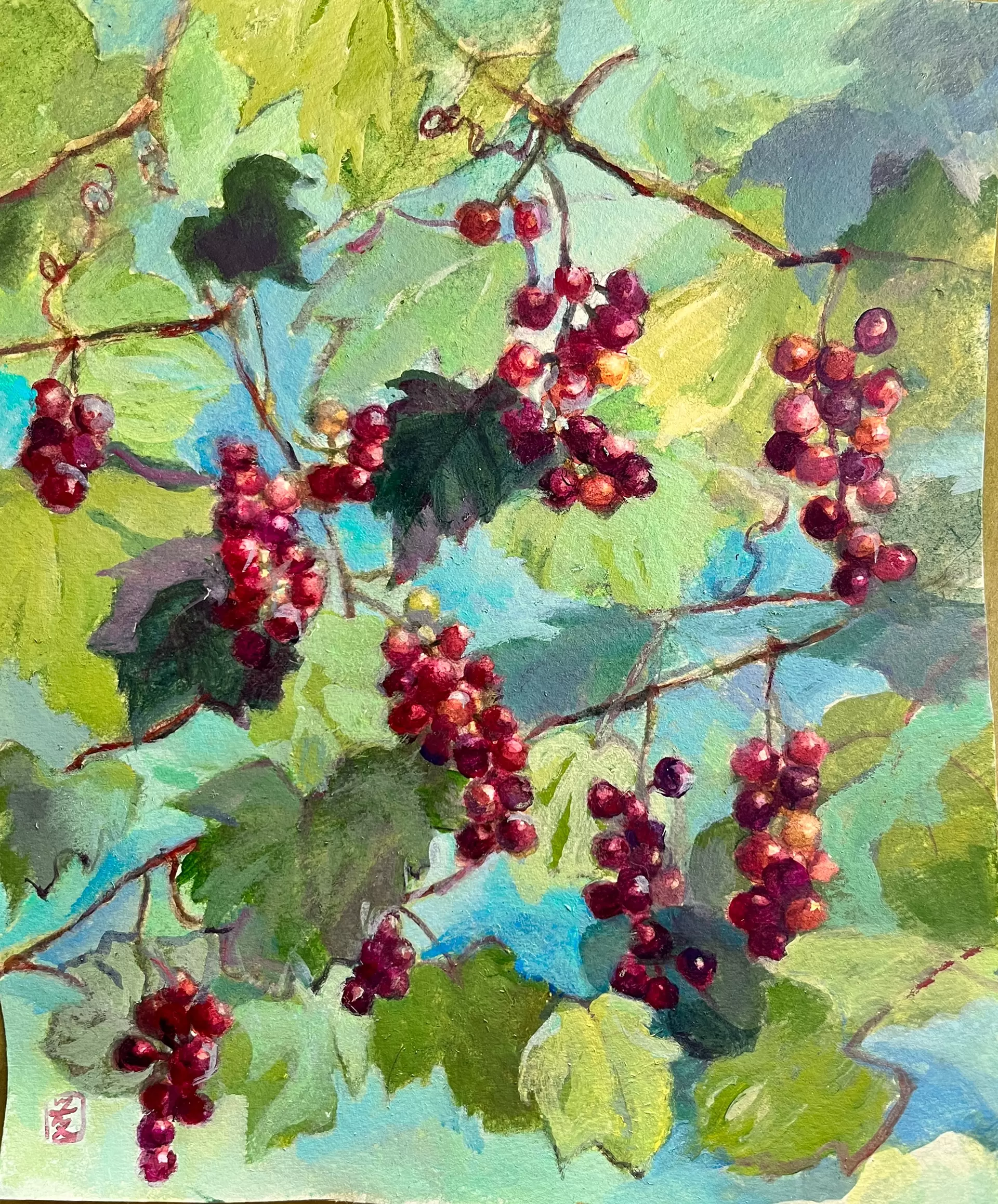 田植の季節(水彩画 2022年作品) 田植えの季節(水彩画 2022年作 フレーム付き) 田植えの季節(水彩画