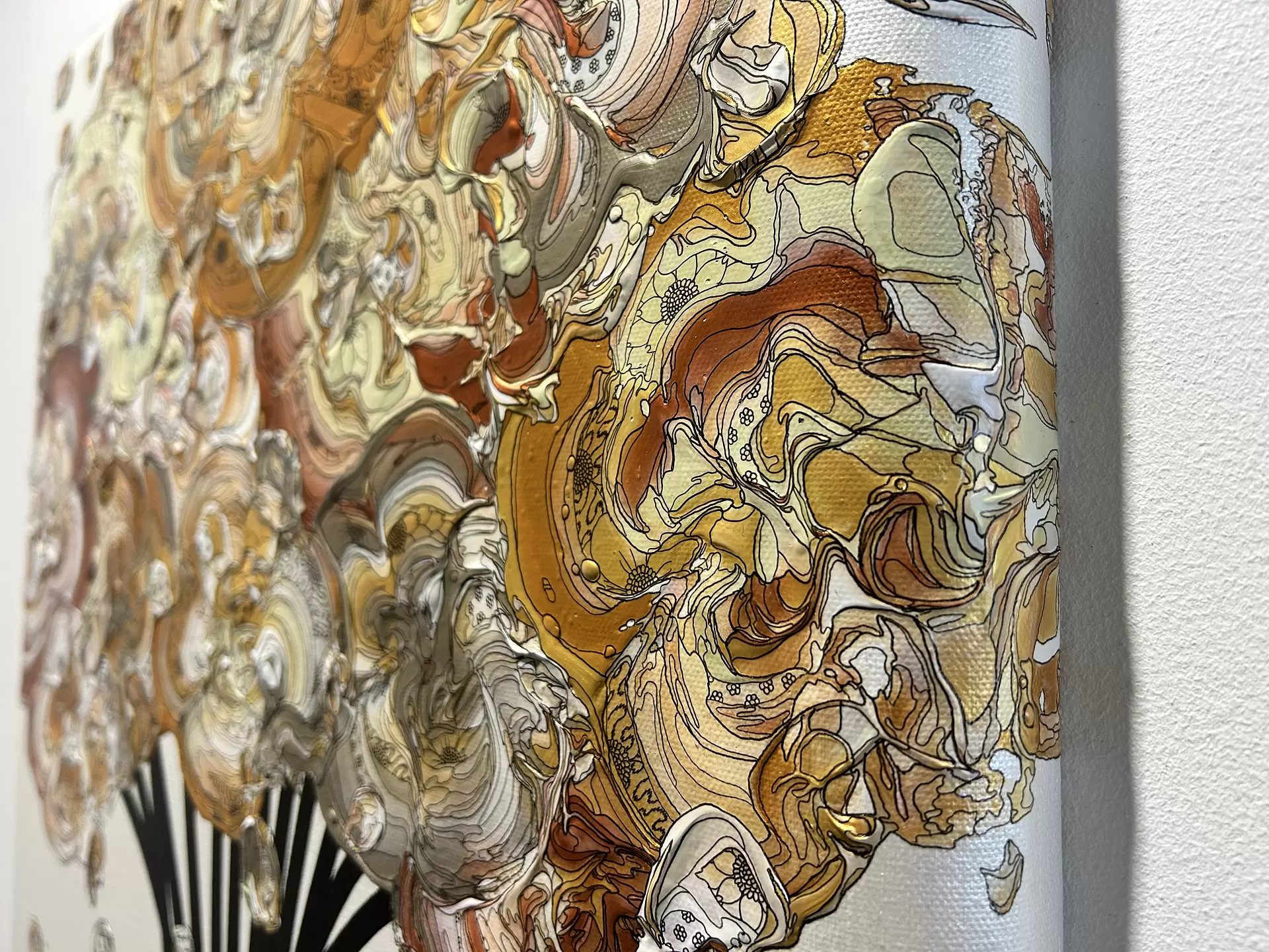 奥田雄太　原画　額装済み Abstract Bouquet 240515 (Silver x Copper) by 奥田雄太 | ArtSticker