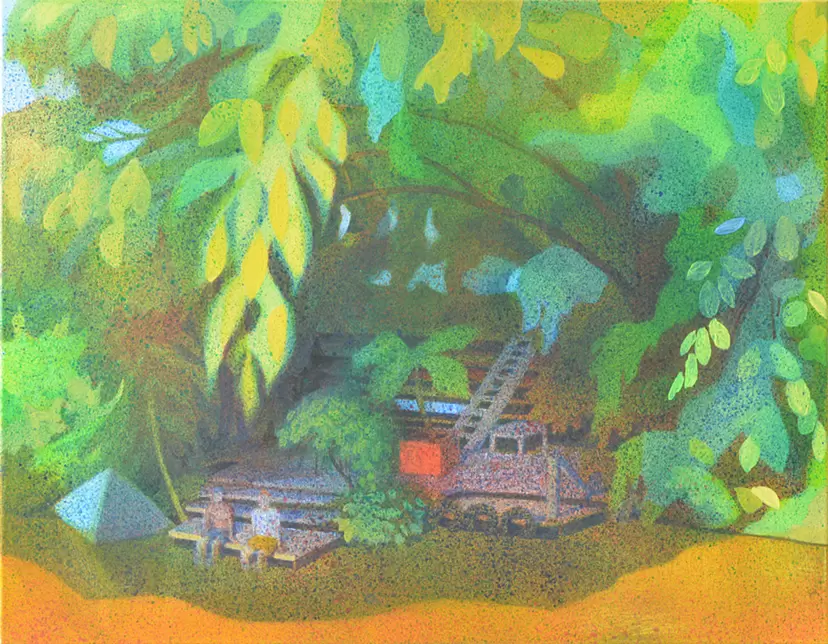 在河边的树下 by Kazuki Koga 