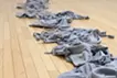 洗濯物の彫刻
