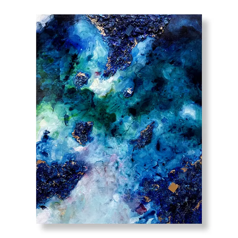 額入り水彩画 星空のシーソー 1138（星空 | Shiva's art）