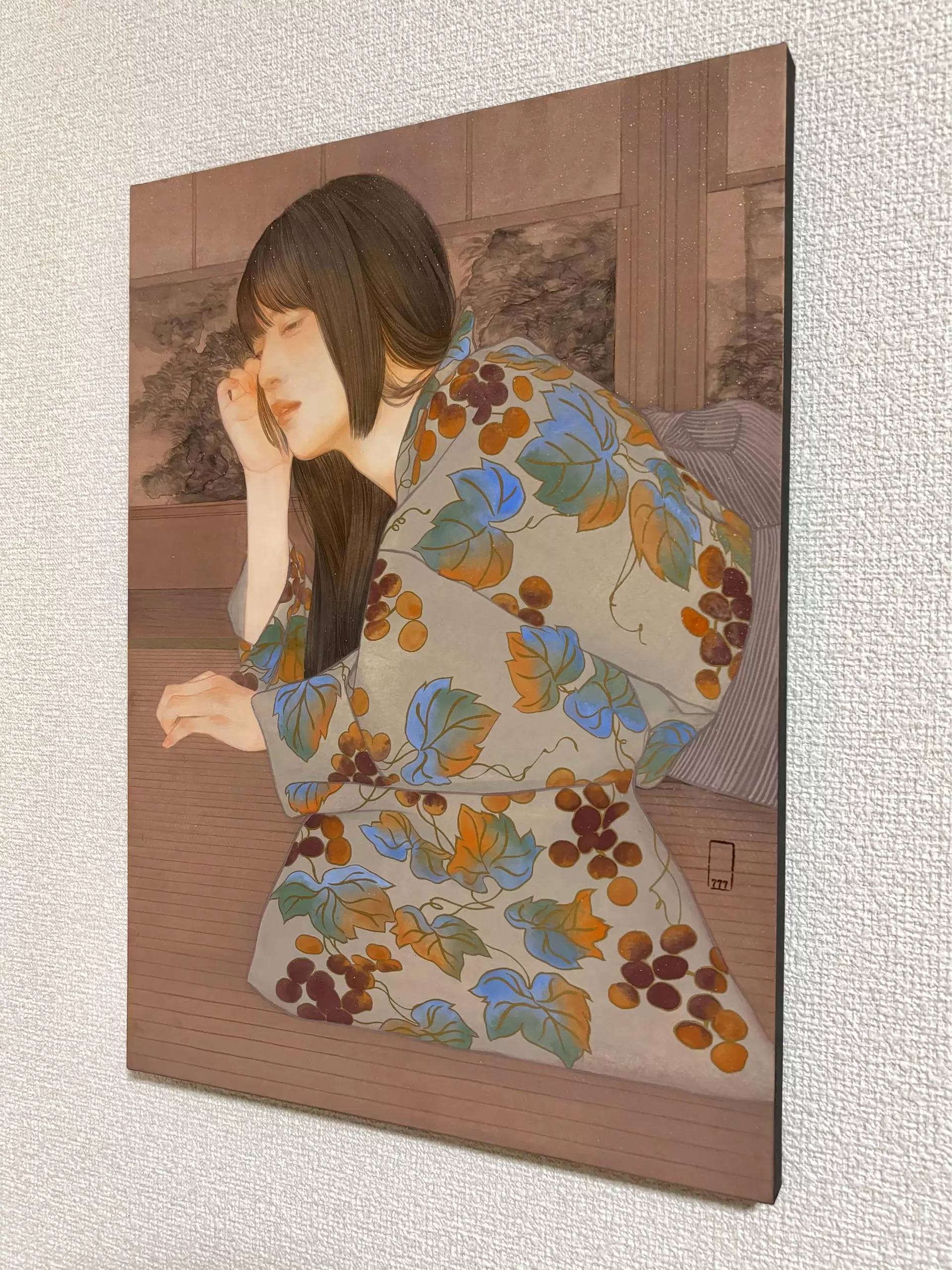 下重ななみ 熟れた果実 12センチ 日本画 秋時雨 by 下重ななみ