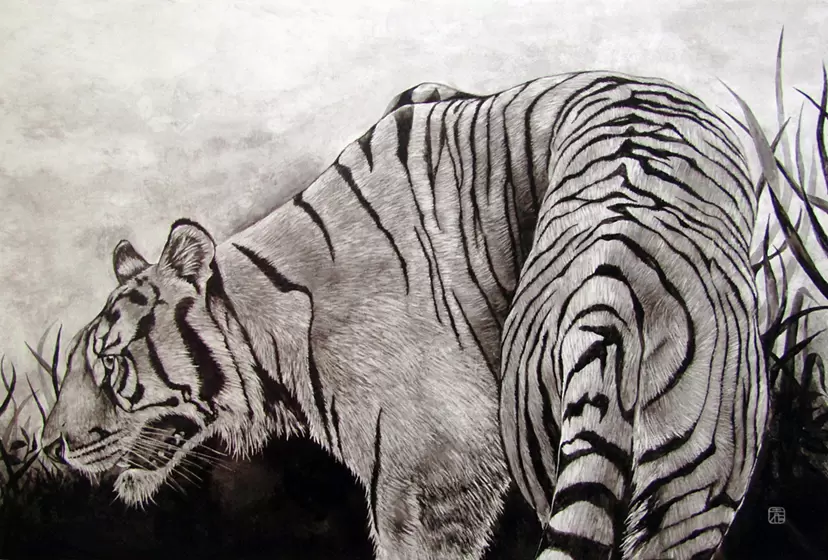 ☆チンパンジー☆デッサン☆ peek a boo(チンパンジー) by 佐藤周作 | 現代アートの販売