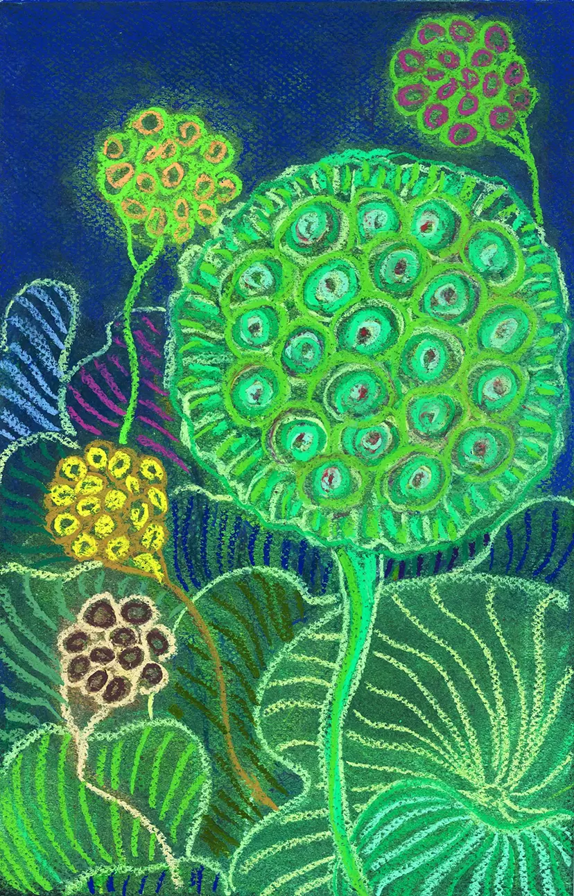 小鳥のいる梨畑 by TAEKO | 現代アートの販売・通販 | ArtSticker